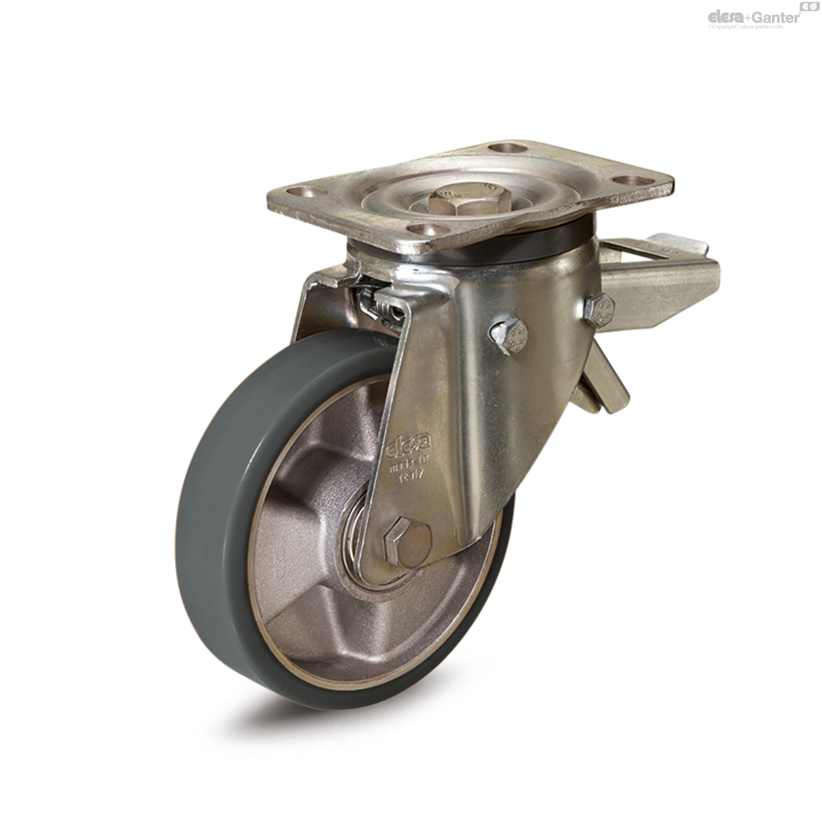 Turning plate bracket, with brake