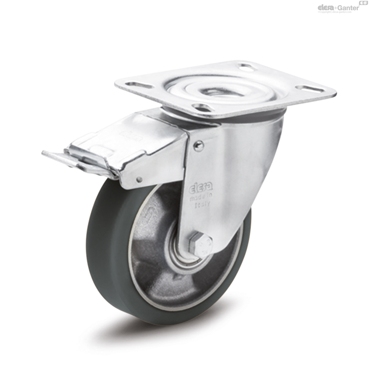 Turning plate bracket, with brake