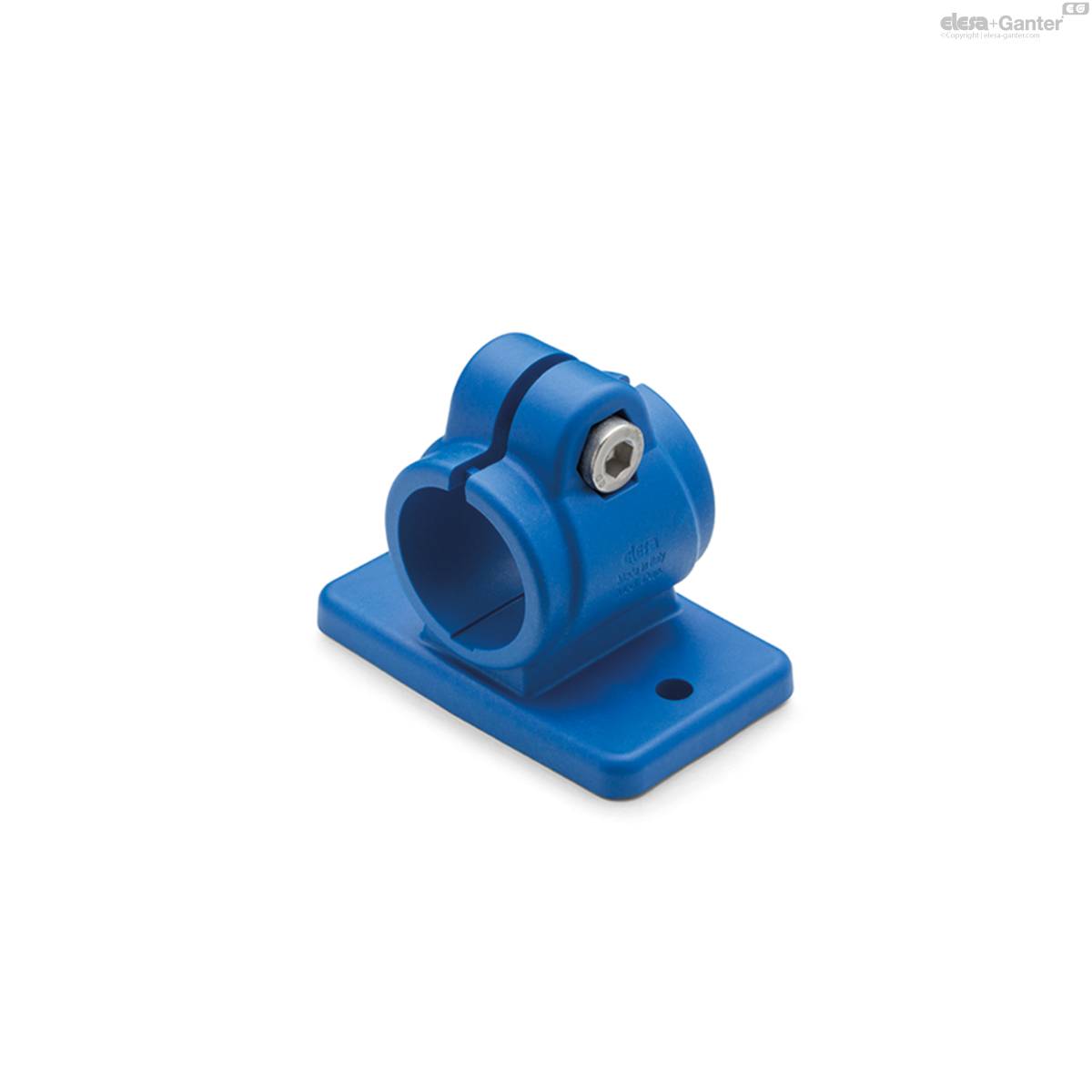 Connecting clamps with mounting plate