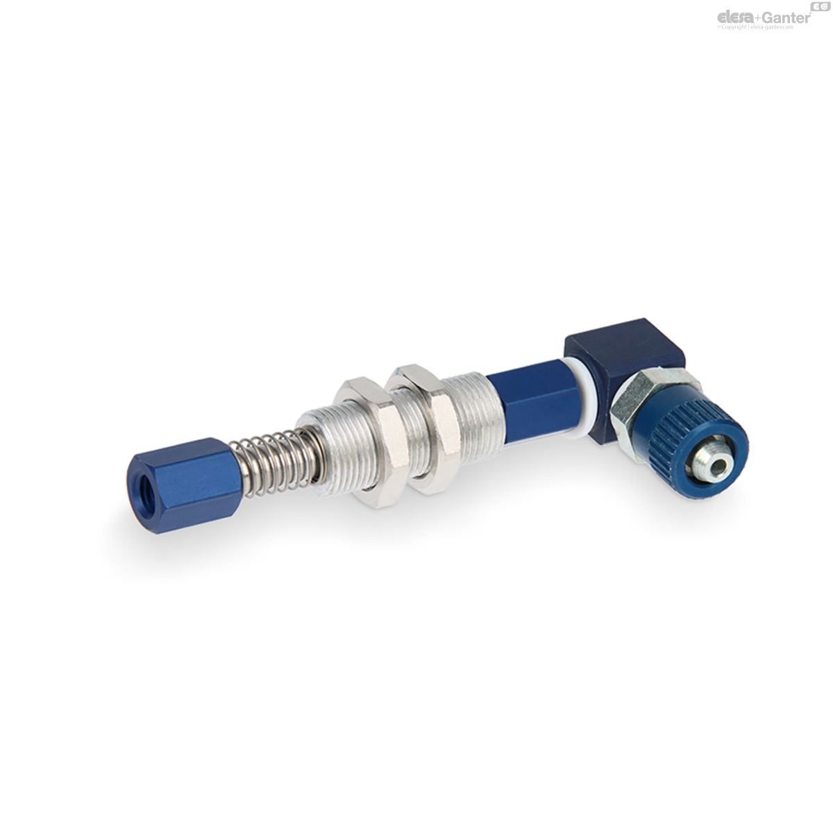 Female threaded connection and L-shaped quick fitting