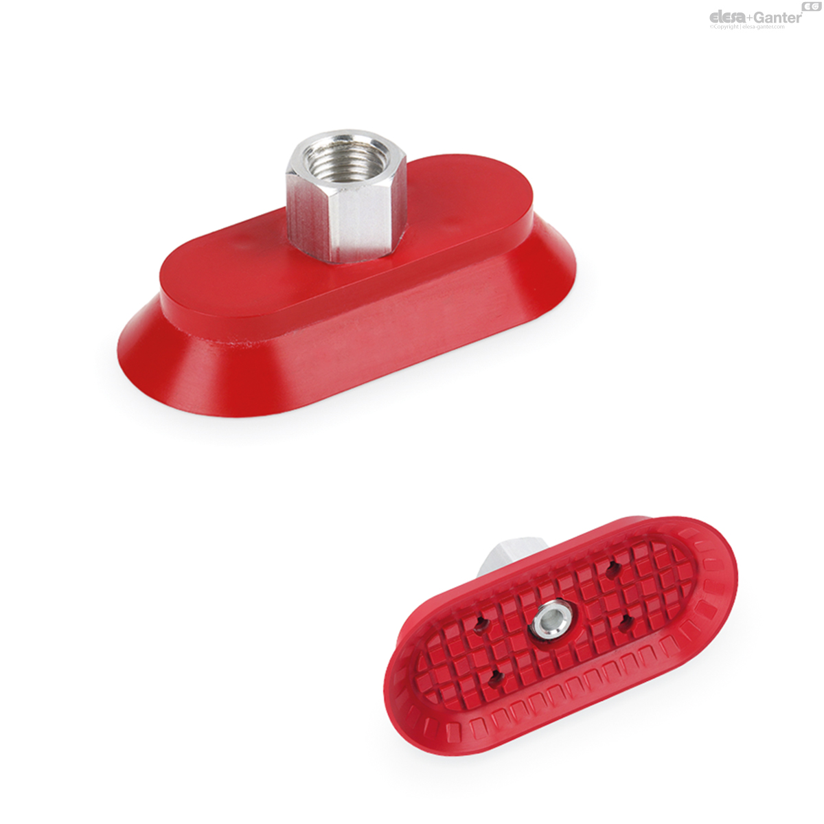 Elliptical flat vacuum cups - High Grip