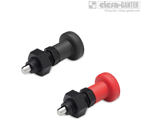 AISI 303 stainless steel plunger, with locking nut