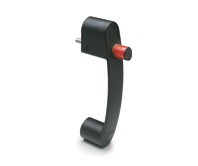 Handle with safety locking device