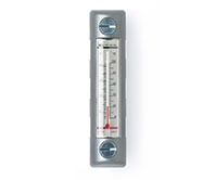 Level indicators with thermometer and protection frame