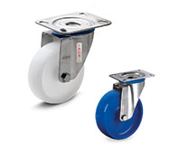 Roulettes monobloc avec support en acier inoxydable