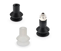 Bellows vacuum cups for food packaging