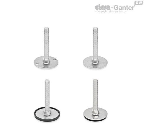With / without nut, external hex at the bottom
