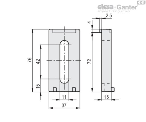 For use with guide rail brackets SPF, SPFS, SPR e SPR.V