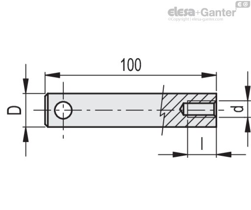 With threaded hole