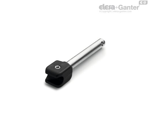 For round guides, with pin