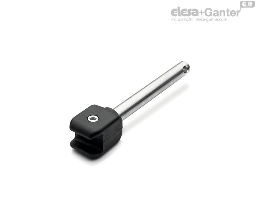 For trapezoidal guides, with pin