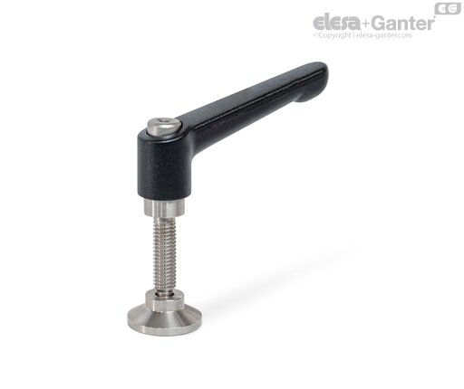 Insert stainless steel, spherical end with thrust pad stainless steel