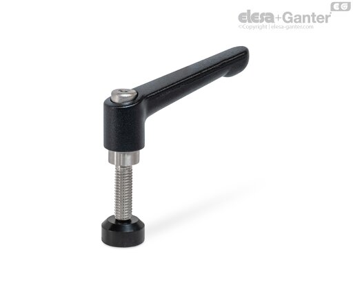 Insert stainless steel, spherical end with thrust pad NBR