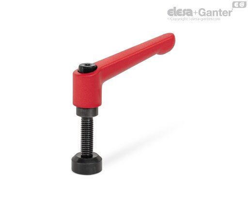 Insert steel, spherical end with thrust pad NBR